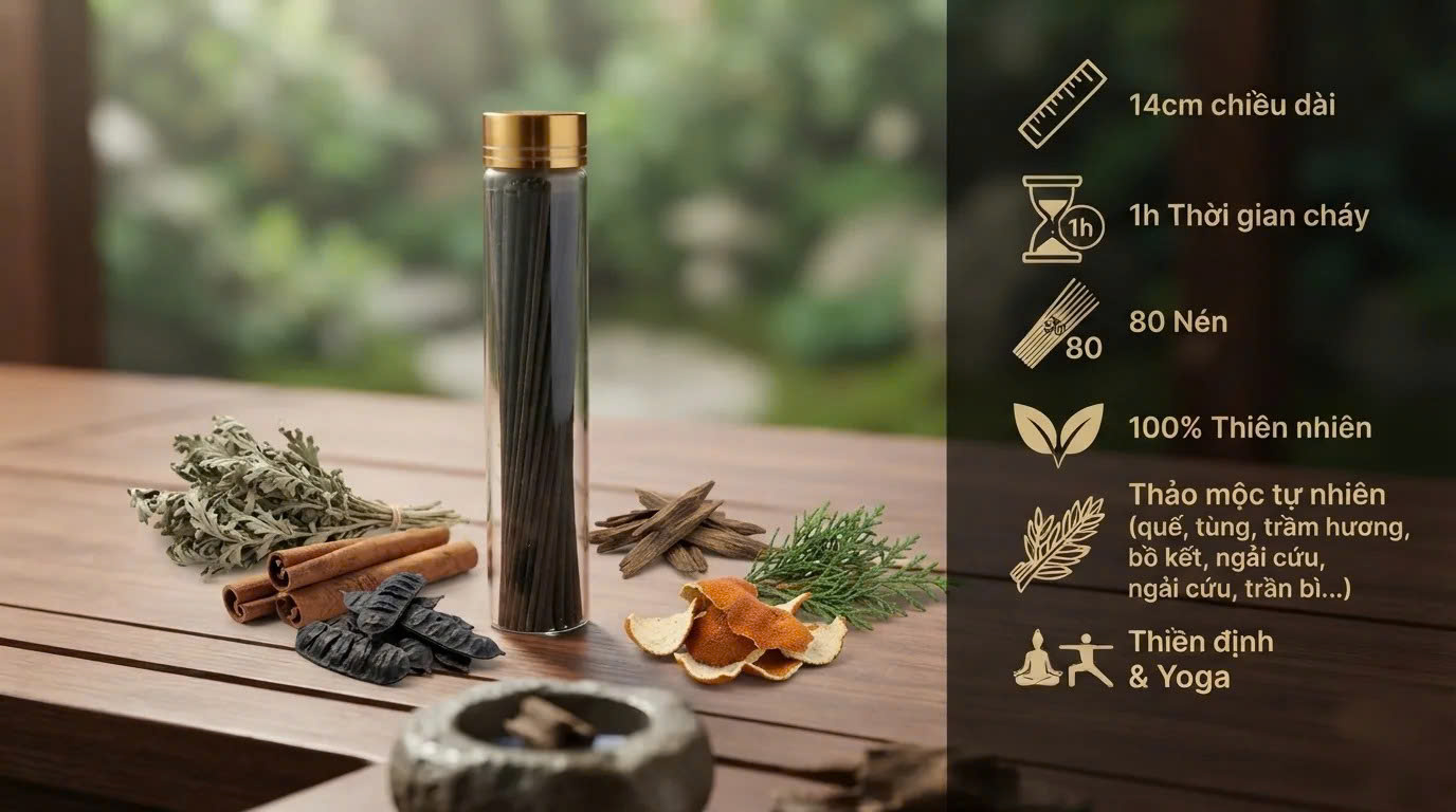 Hương Đốt Thảo Mộc Tự Nhiên